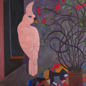 Т.Н. Алексеева. Розовый попугай. 2015. Холст, масло. 90х110. Собственность автора