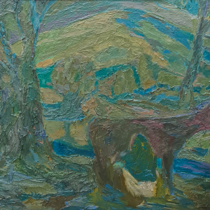 А.М. Рубец (1953-2026). У реки Юца. 2020. Холст, масло. 80х100. Собственность семьи художника