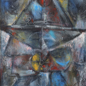 О.Г. Ласо. Покровительница. 2015. Холст, смешанная техника. 100х70. Собственность автора