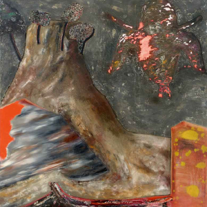 Е.Ю. Дыбский. «Трансляция времени XVI. Джотто-проект. №16». 2012г., масло, эмульсия, смешанная техника на холсте, 270x230x5. Собственность автора.