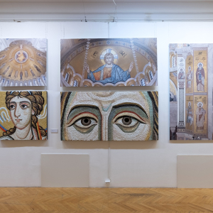 Выставочный проект «Благоукрашение храма Святого Саввы в Белграде» в МВК РАХ. Фото:Виктор Берёзкин, пресс-служба РАХ